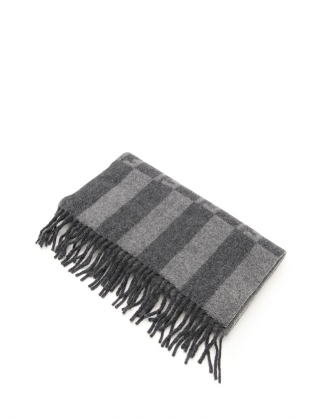 フェンディ FENDI マフラー ズッカ ストール グレー ダークグレー 小物  