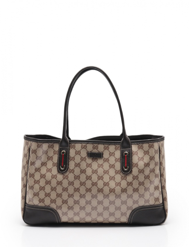 グッチ GUCCI トートバッグ GGクリスタル ベージュ 茶 293592 