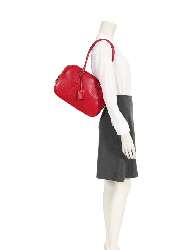 PRADA(プラダ) ショルダーバッグ - B11207 レッド レザー PRADA - PRADA(プラダ) ショルダーバッグ - B11207 レッド レザーの