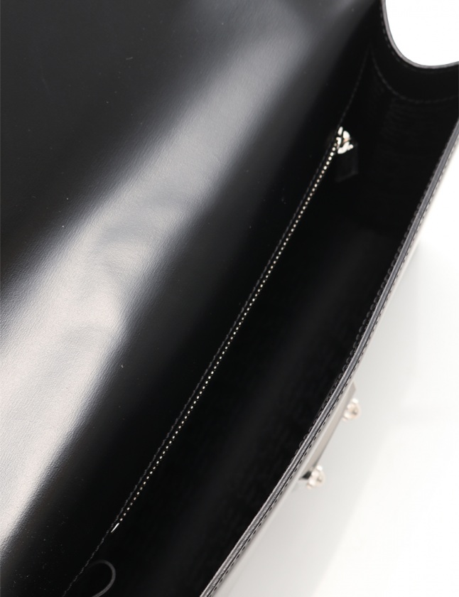 カルティエ ハンド クラッチバッグ 革 黒 ビジネス フォーマル FO7