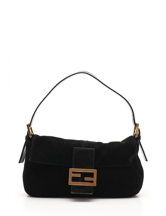 フェンディ FENDI ハンドバッグ バケット 黒 26424 スエード 