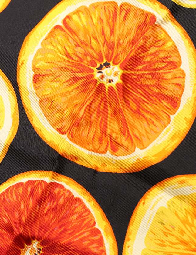 GUCCI フルーツ柄 シルクスカーフ オレンジ 【公式通販】