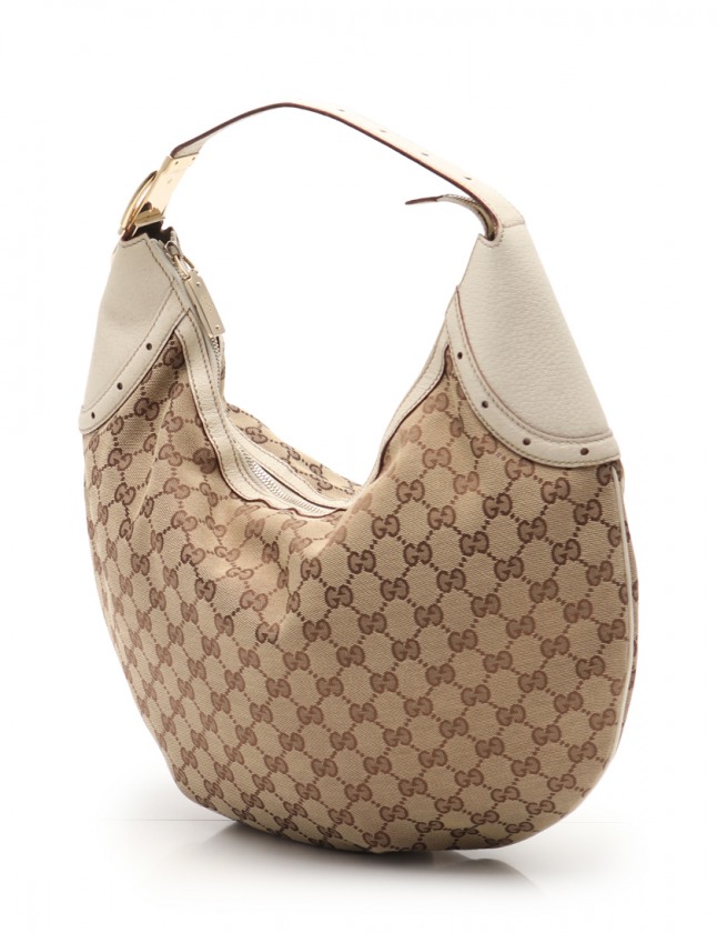 グッチ GUCCI ショルダーバッグ GGキャンバス ベージュ アイボリー 