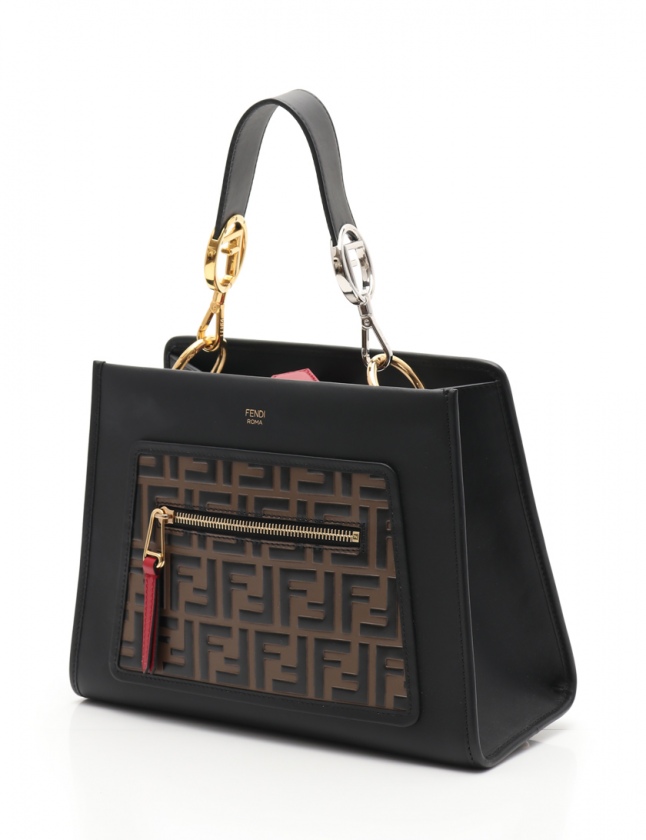 FENDIフェンディ ラナウェイ スモールRUNAWAY 2WAYハンドバッグ黒