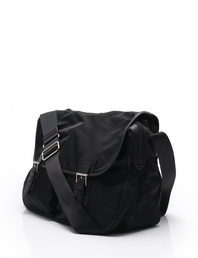 プラダ PRADA ショルダーバッグ メッセンジャーバッグ 黒 v50 ナイロン