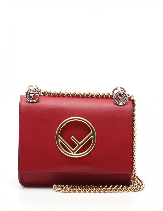フェンディ FENDI ミニチェーンショルダーバッグ キャナイ エフ 赤 
