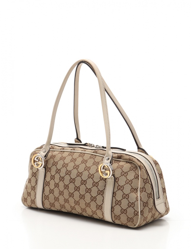 グッチ GUCCI ショルダーバッグ ミニボストン GGキャンバス インター 