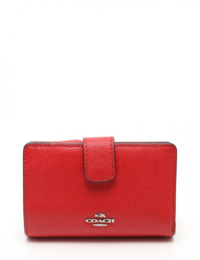 コーチ 2つ折り財布美品  - F54010 レザー COACH（コーチ） 新品同様 二つ折り財布 コンパクトウォレット F54010
