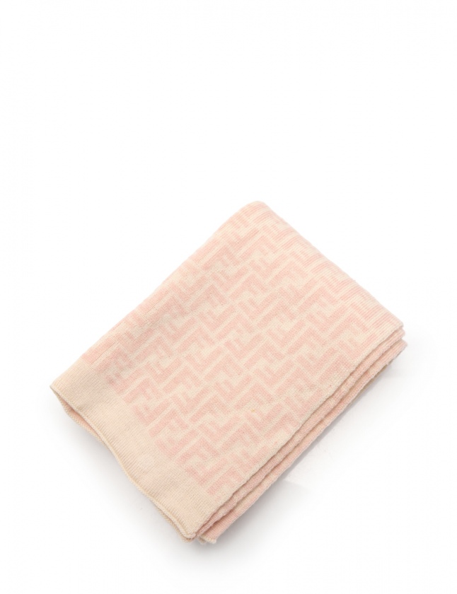 フェンディ FENDI マフラー ズッカ ピンク アイボリー 小物 総柄