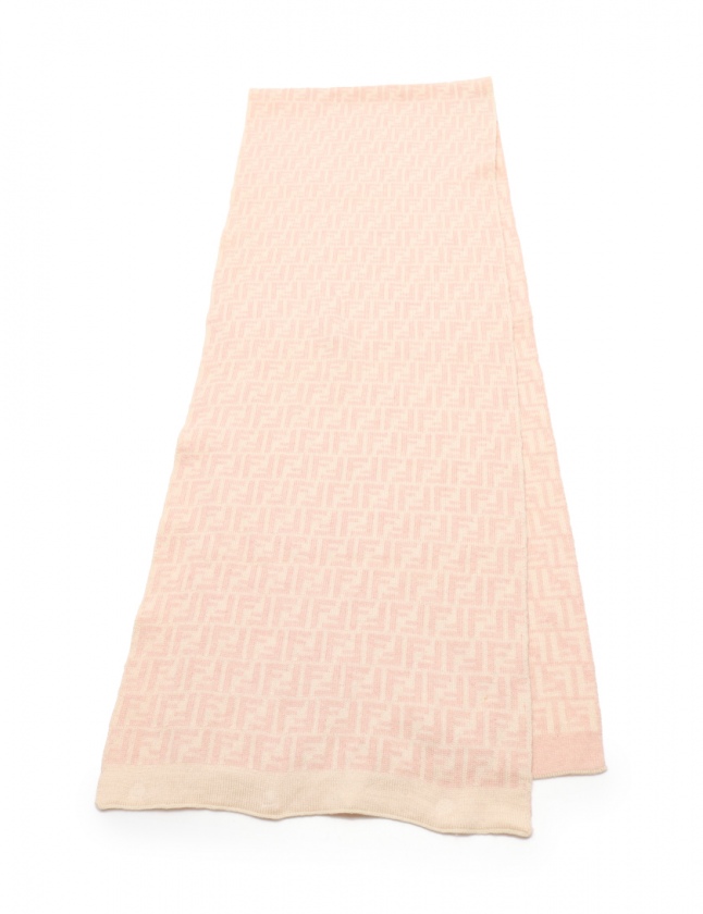 フェンディ FENDI マフラー ズッカ ピンク アイボリー 小物 総柄