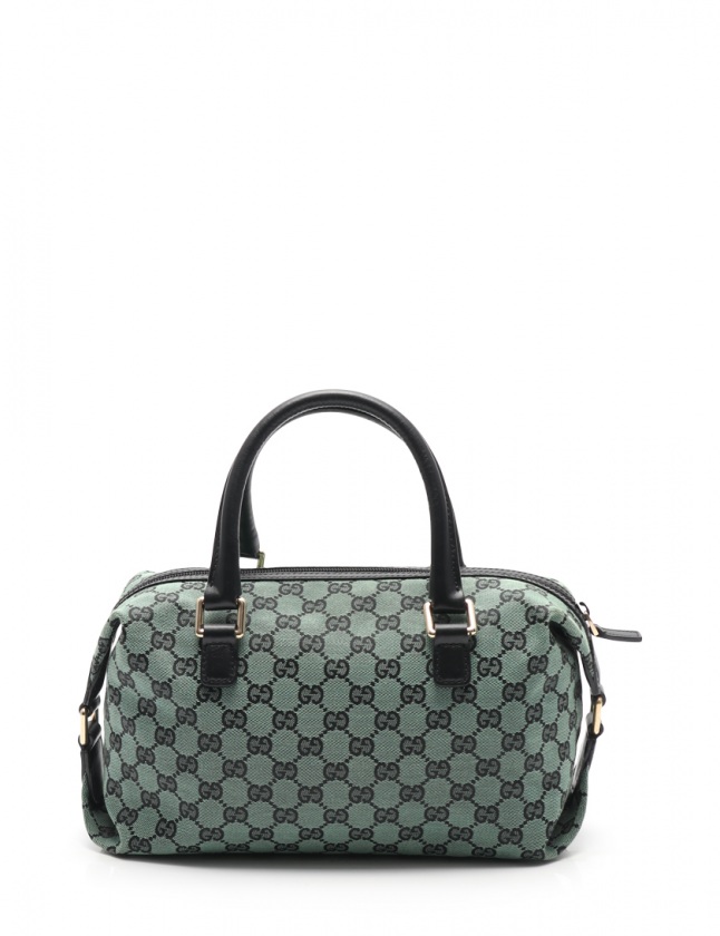 GUCCI ミニボストン ハンドバッグ ＧＧキャンバス グッチ GUCCI ミニボストンバッグ ハンドバッグ GGキャンバス 緑 黒