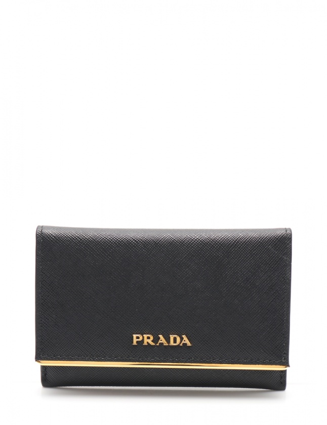 プラダ Prada カードケース 名刺入れ 黒 小物 サフィアーノレザー 1m1362 Saffiano Metal レディース 114 ベクトルパーク