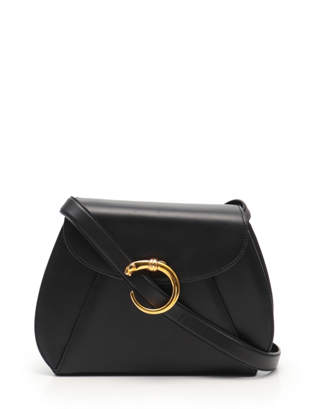 Cartier 黒のショルダーバッグ ゴールド金具