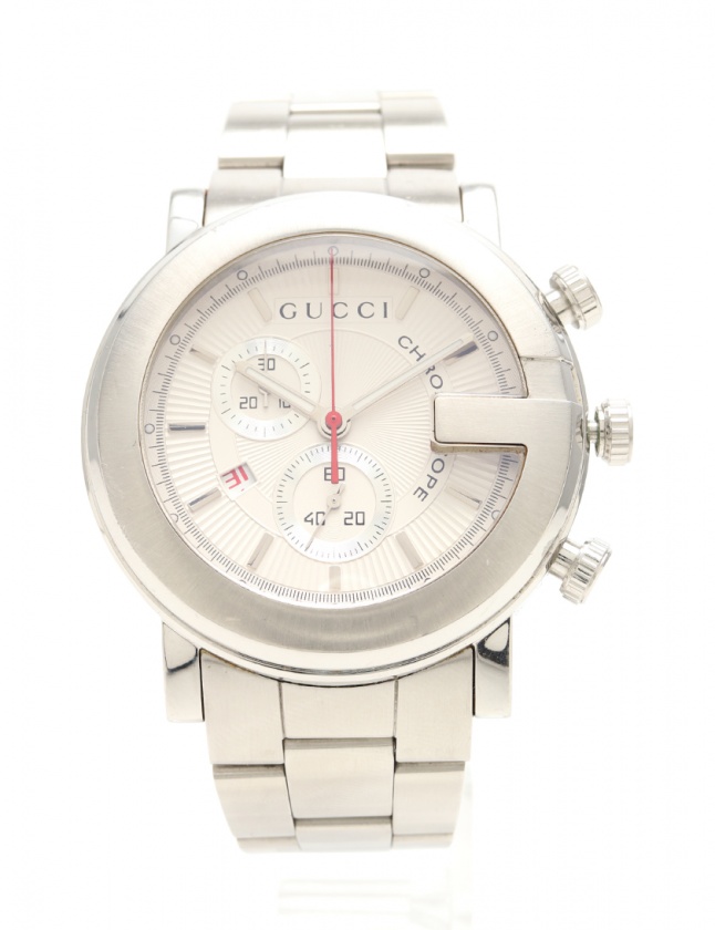 グッチ GUCCI 腕時計 Gフェイス メンズ シルバー 101M SS アイボリー 