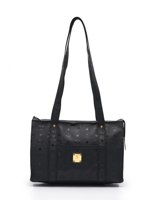 エムシーエム MCM トートバッグ 黒 ナイロン レディース 114 