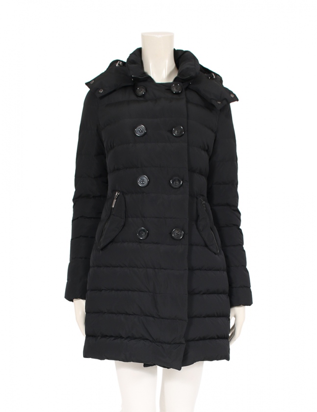 モンクレール MONCLER ダウンコート 黒 1 アウター 無地 S 49369