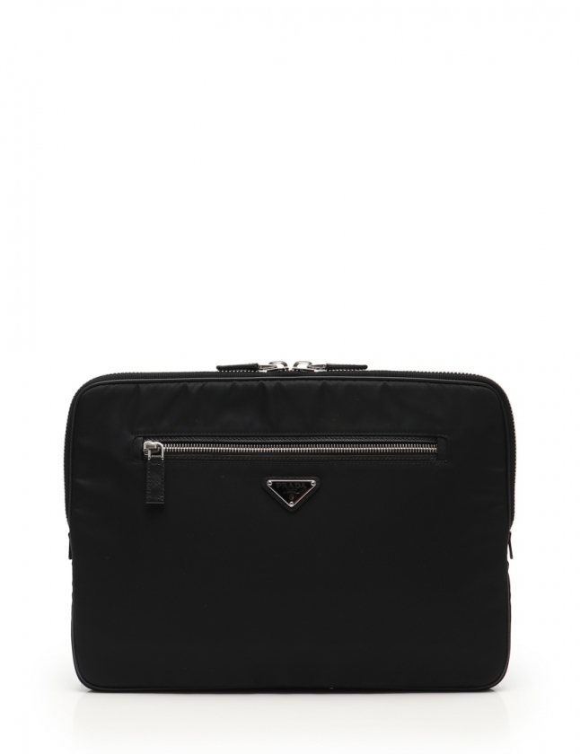 プラダ PRADA クラッチバッグ ラップトップケース 黒 2ZN044 ナイロン 
