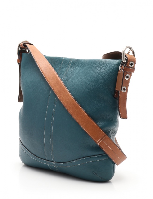 コーチ COACH ショルダーバッグ ブルーグリーン F10940 レザー 