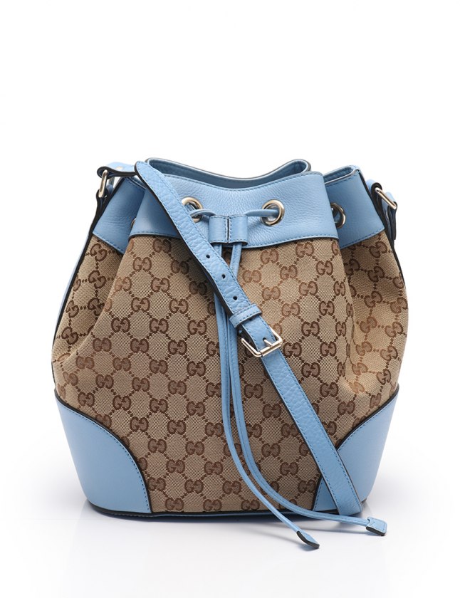 グッチ GUCCI ショルダーバッグ GGキャンバス ベージュ 水色 381597  