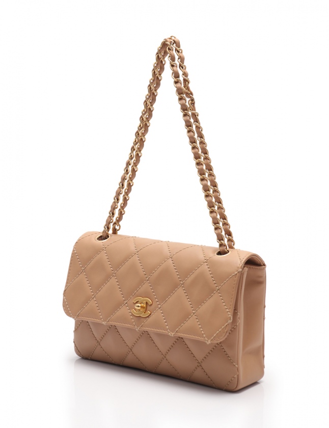 シャネル CHANEL Wチェーンショルダーバッグ ワイルドステッチ 