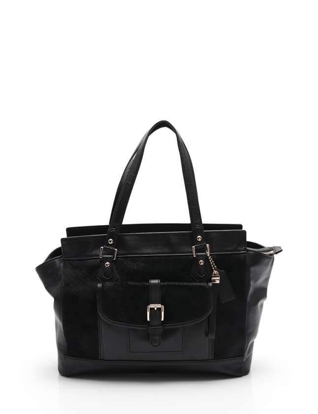 COACH 黒 レザー トートバッグ COACH(コーチ) トートバッグ - 59981 黒 レザー - メルカリ