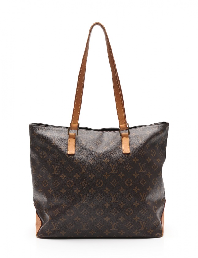 ルイヴィトン LOUIS VUITTON トートバッグ カバメゾ モノグラム 茶 