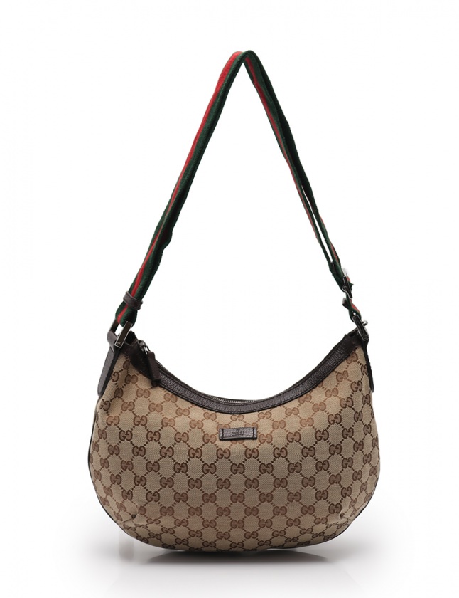 グッチ GUCCI ショルダーバッグ GGキャンバス シェリーライン ベージュ 