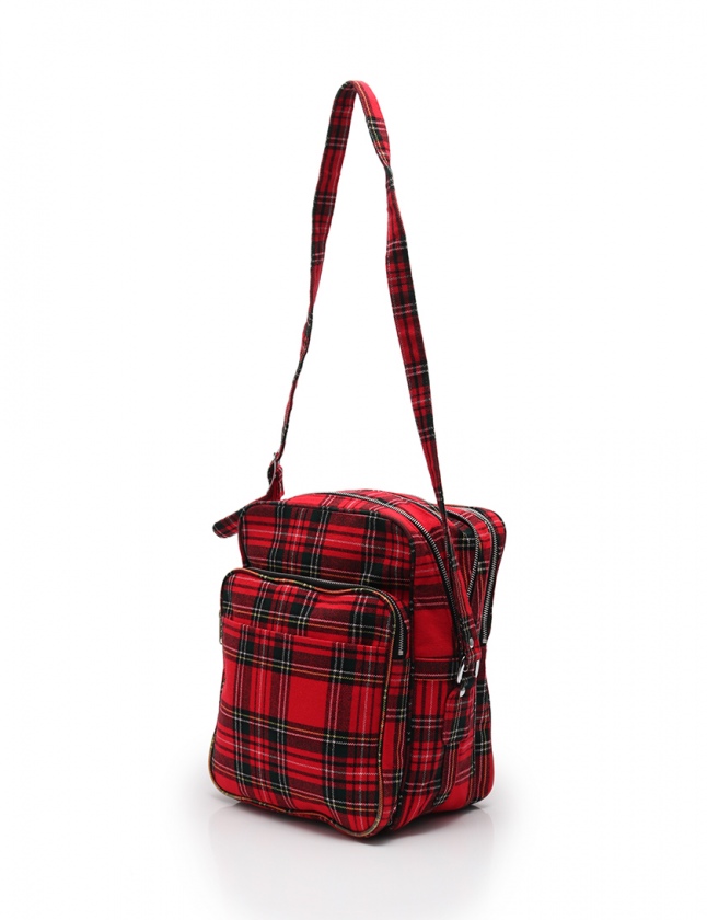 コムデギャルソン COMME des GARCONS ショルダーバッグ チェック 赤  