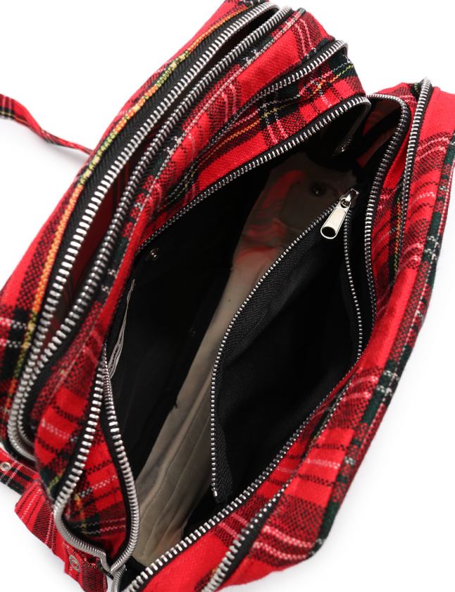 コムデギャルソン COMME des GARCONS ショルダーバッグ チェック 赤 