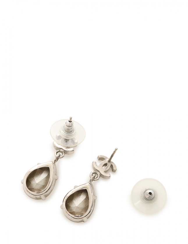 シャネル CHANEL ピアス ココマーク ティアドロップ シルバー 