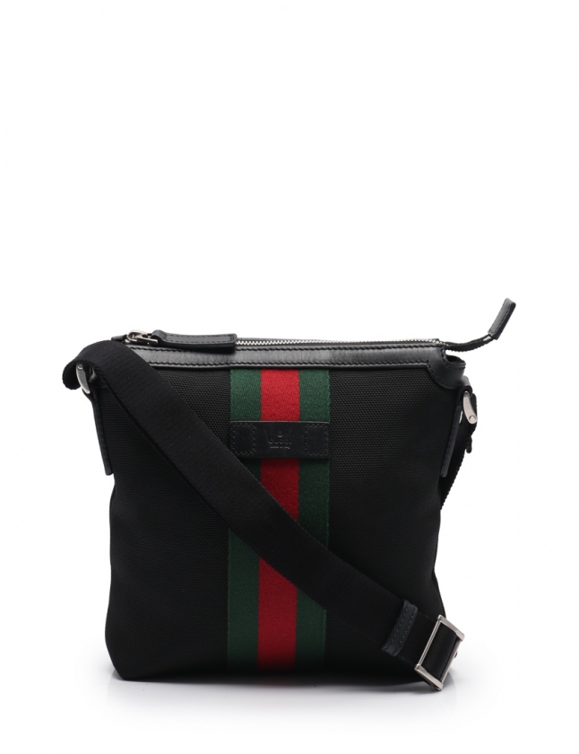 GUCCI グッチ ショルダーバッグ GGスプリーム シェリーライン 黒