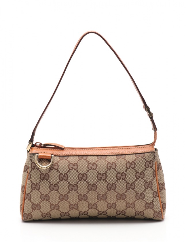 グッチ GUCCI アクセサリーポーチ GGキャンバス アビー ベージュ 