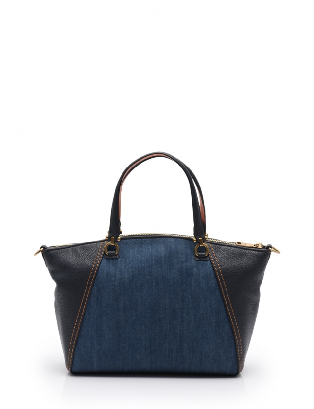 COACH ハンドバッグ ブルー/ネイビー