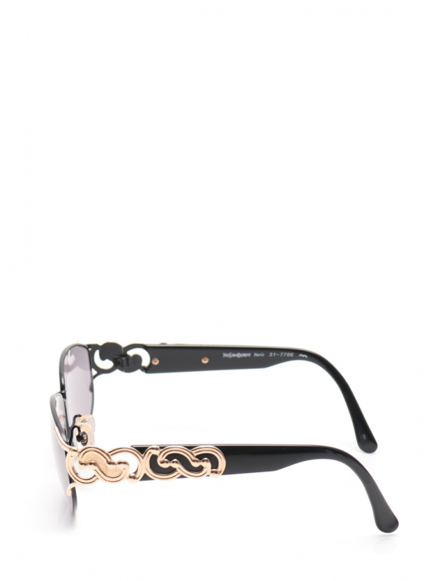 イヴサンローラン YVES SAINT LAURENT サングラス 黒 ゴールド 小物 31