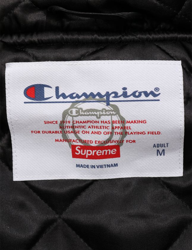オフシーズン特別価格 Champion SUPREME フード付きスタジャン M オフシーズン特別価格 Champion SUPREME フード付きスタジャン M オフ