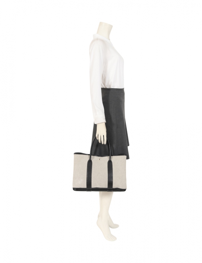 エルメス HERMES トートバッグ ガーデンパーティPM アイボリー 黒 