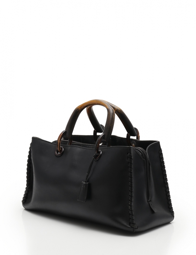 グッチ GUCCI ハンドバッグ バンブー 黒 106238 レザー