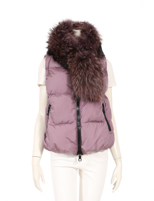 モンクレール　MONCLER パープル ダウンベスト モンクレール MONCLER ダウンベスト セル グレーパープル 3