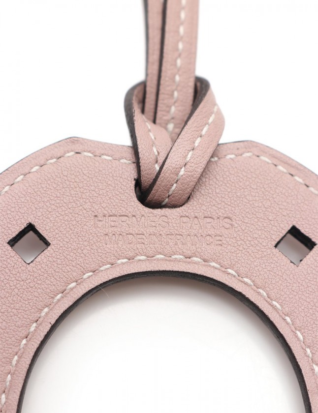 エルメス HERMES バッグチャーム ホースシュー ピンクベージュ 小物 