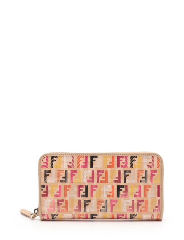 フェンディ FENDI ラウンドファスナー長財布 ズッカ ズッキーノ 