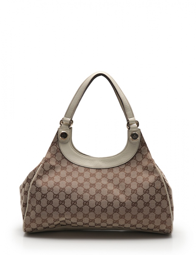 グッチ GUCCI ショルダーバッグ GGキャンバス ベージュ アイボリー 