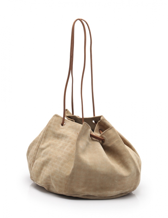 ボッテガヴェネタ BOTTEGA VENETA ショルダーバッグ 蝶柄 ベージュ 茶 