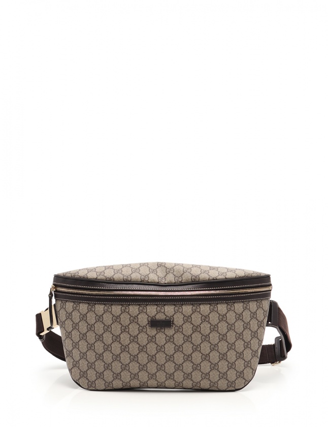 グッチ Gucci ウエストバッグ ボディバッグ Ggスプリーム ベージュ ダークブラウン Pvc レザー メンズ 114 ベクトルパーク