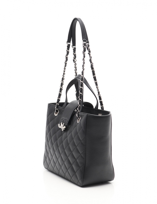 シャネル Chanel チェーンショルダーバッグ マトラッセ 黒 8664 キャビアスキン レディース 114 ベクトルパーク