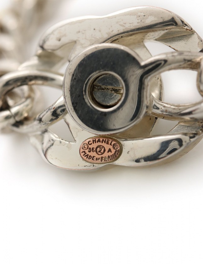 シャネル CHANEL チェーンブレスレット ココマークターンロック シルバー アクセサリー ラインストーン 96A ヴィンテージ レディース シャネル CHANEL チェーンブレスレット ココマークターンロック シルバー アクセサリー ラインストーン 96A ヴィンテージ レディース