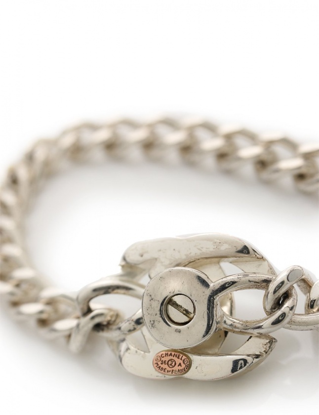 シャネル CHANEL チェーンブレスレット ココマークターンロック 