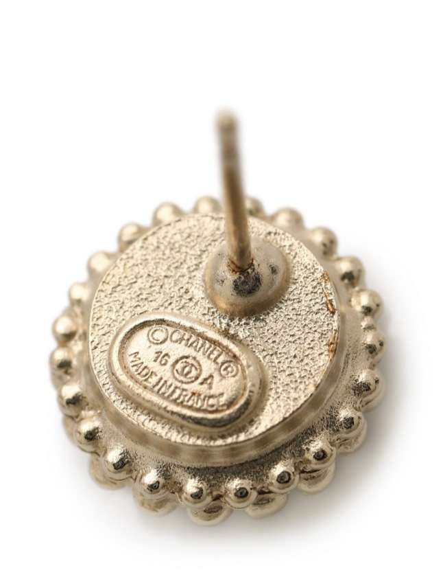 CHANEL ココマーク ラインストーン 07 A フェイクパール 片耳ピアス シャネル CHANEL ピアス ココマーク ゴールド アクセサリー フェイク