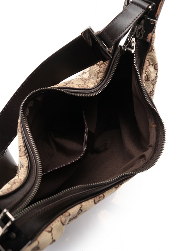 グッチ GUCCI ショルダーバッグ GGキャンバス 茶 001 3341 キャンバス
