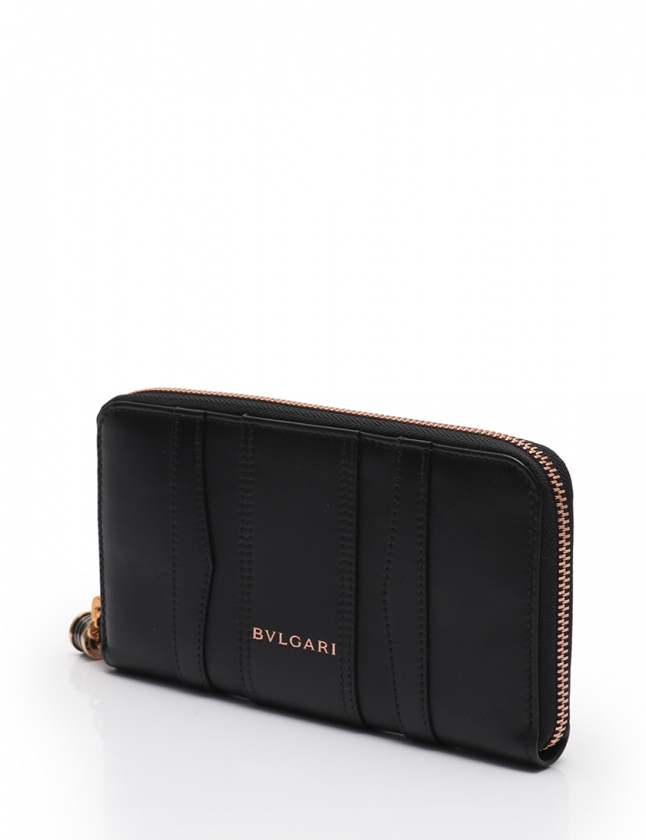 ブルガリ BVLGARI ラウンドファスナー長財布 ビーゼロワン 黒 小物 