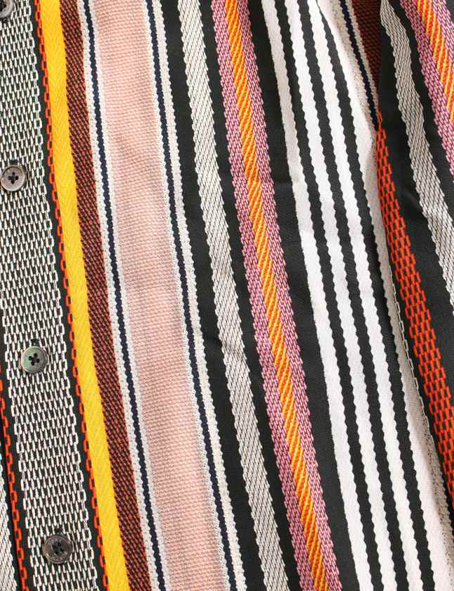 トリーバーチ TORY BURCH シャツブラウス 白 黒 マルチカラー 2 